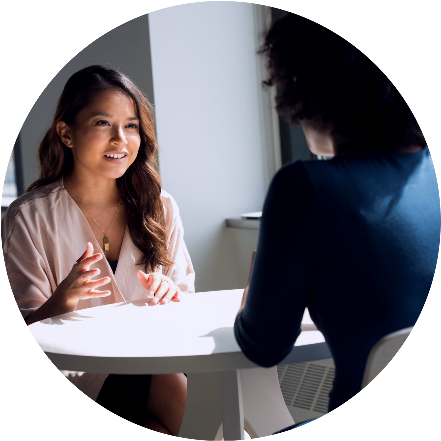 Two business partners are working in collaboration